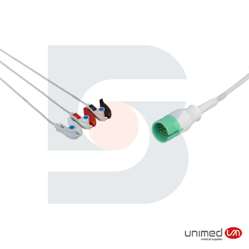 Cable ECG reutilizable 3 puntas / SpaceLabs