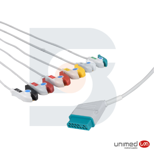 Cable ECG 6 puntas tipo pinza / Nihon Kohden