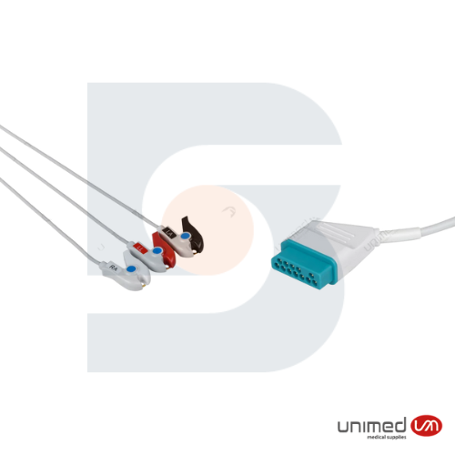 Cable ECG reutilizable 3 puntas / Nihon Kohden